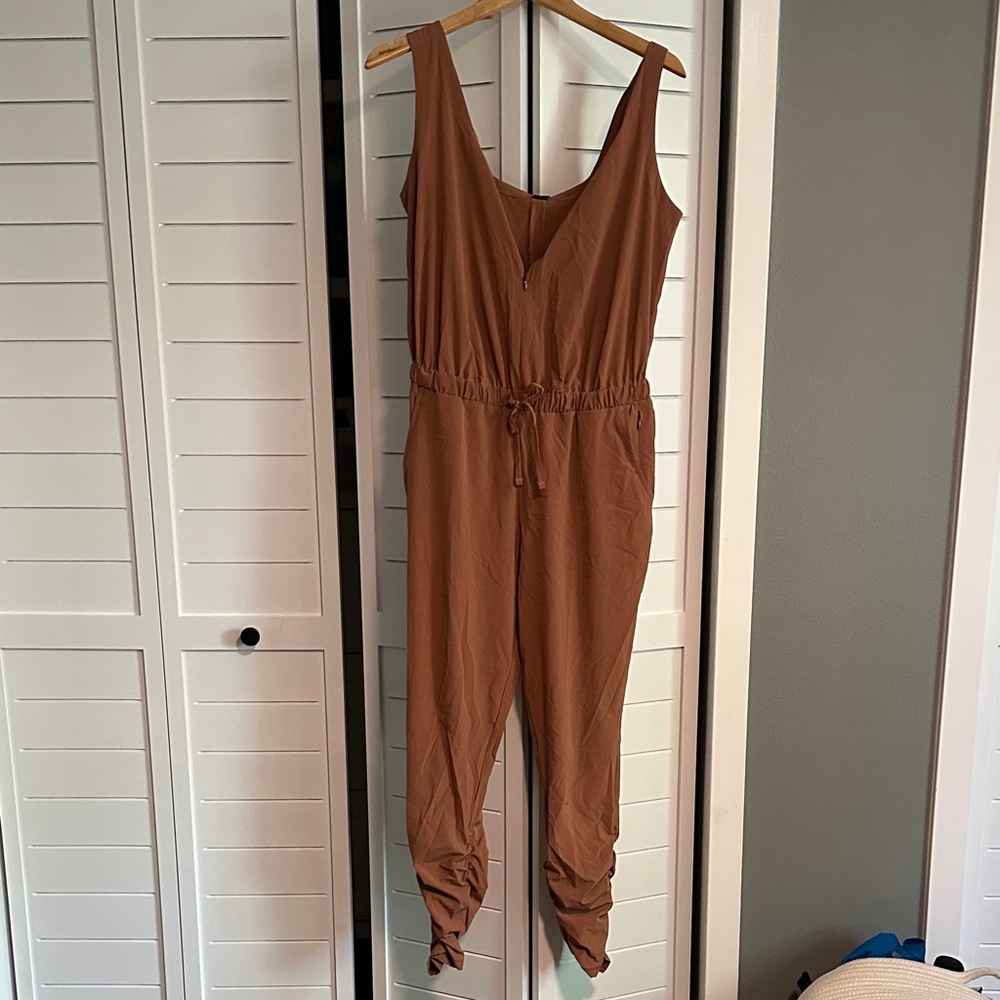 Prana Brown Sleeveless Jumpsuit
